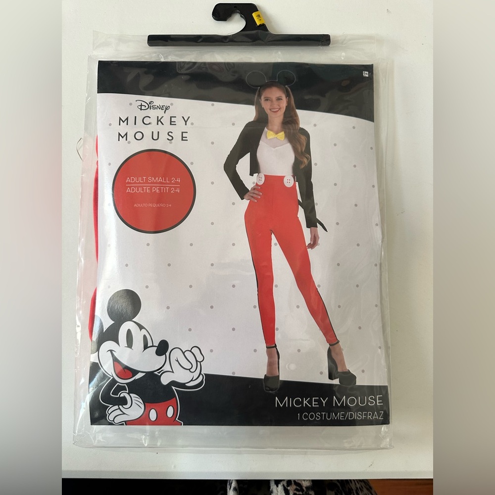 Mickey Mouse Costume for Women - Catsuit, detachable tail & Mickey Ear Headband